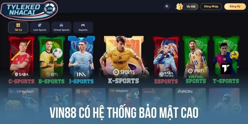 Vin88 có hệ thống bảo mật cao